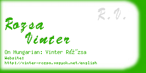 rozsa vinter business card